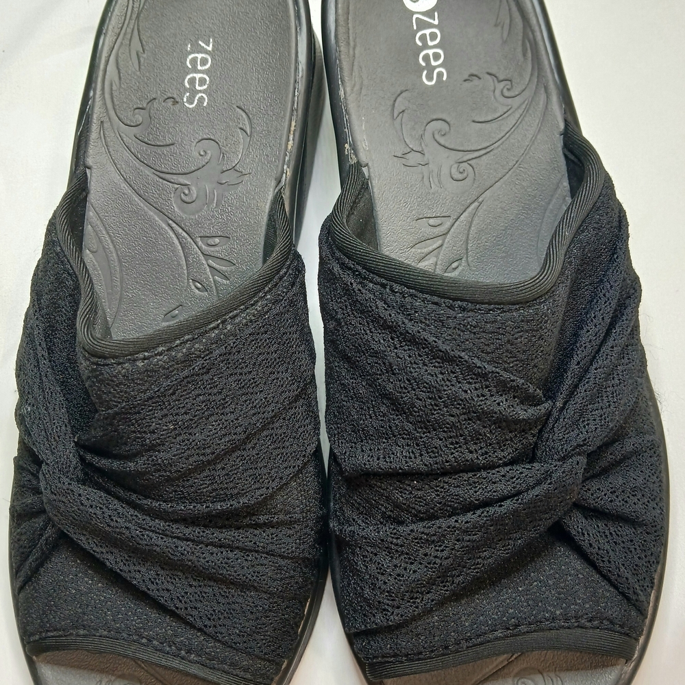 Bzees Women's Black Slip-On Shoes